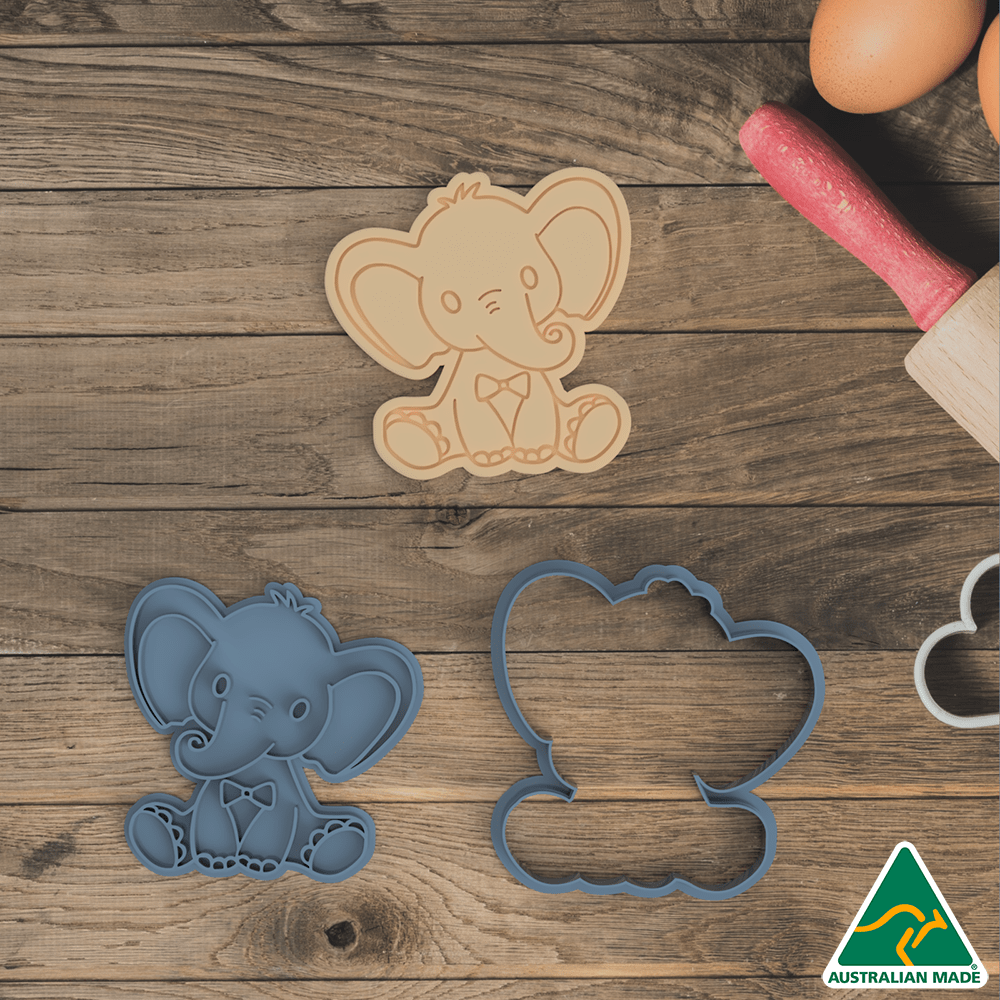Jungle Animals- Elephant Cookie Cutter And Embosser Stamp