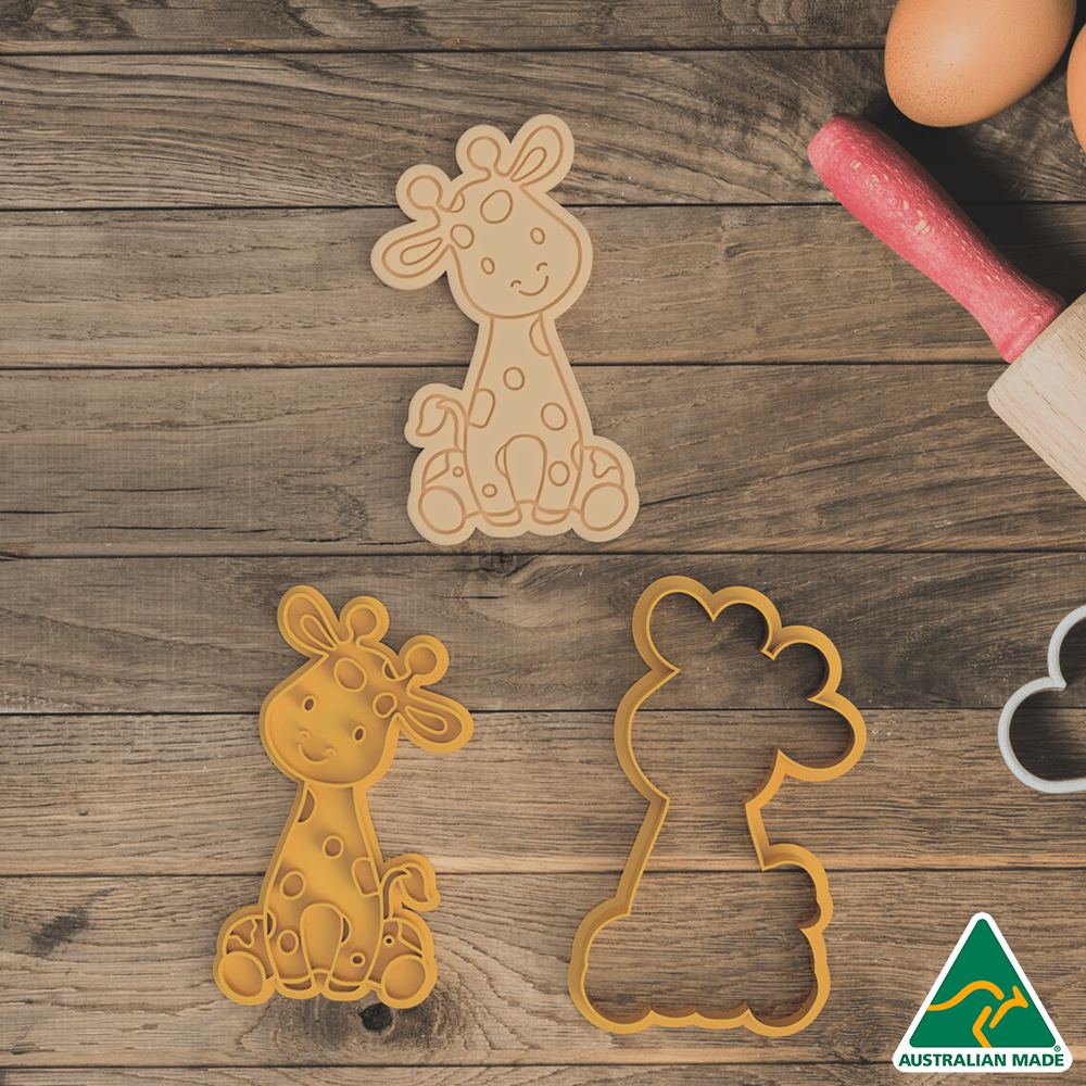 Jungle Animals- Giraffe Cookie Cutter And Embosser Stamp