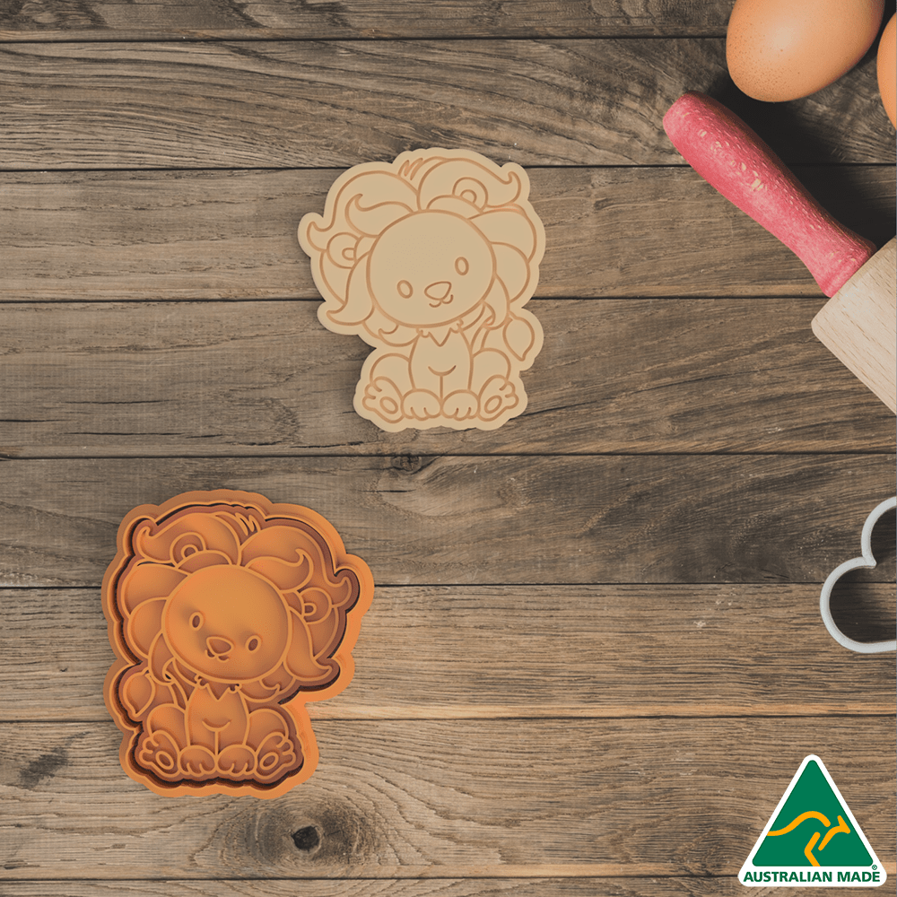 Jungle Animals- Lion Cookie Cutter And Embosser Stamp