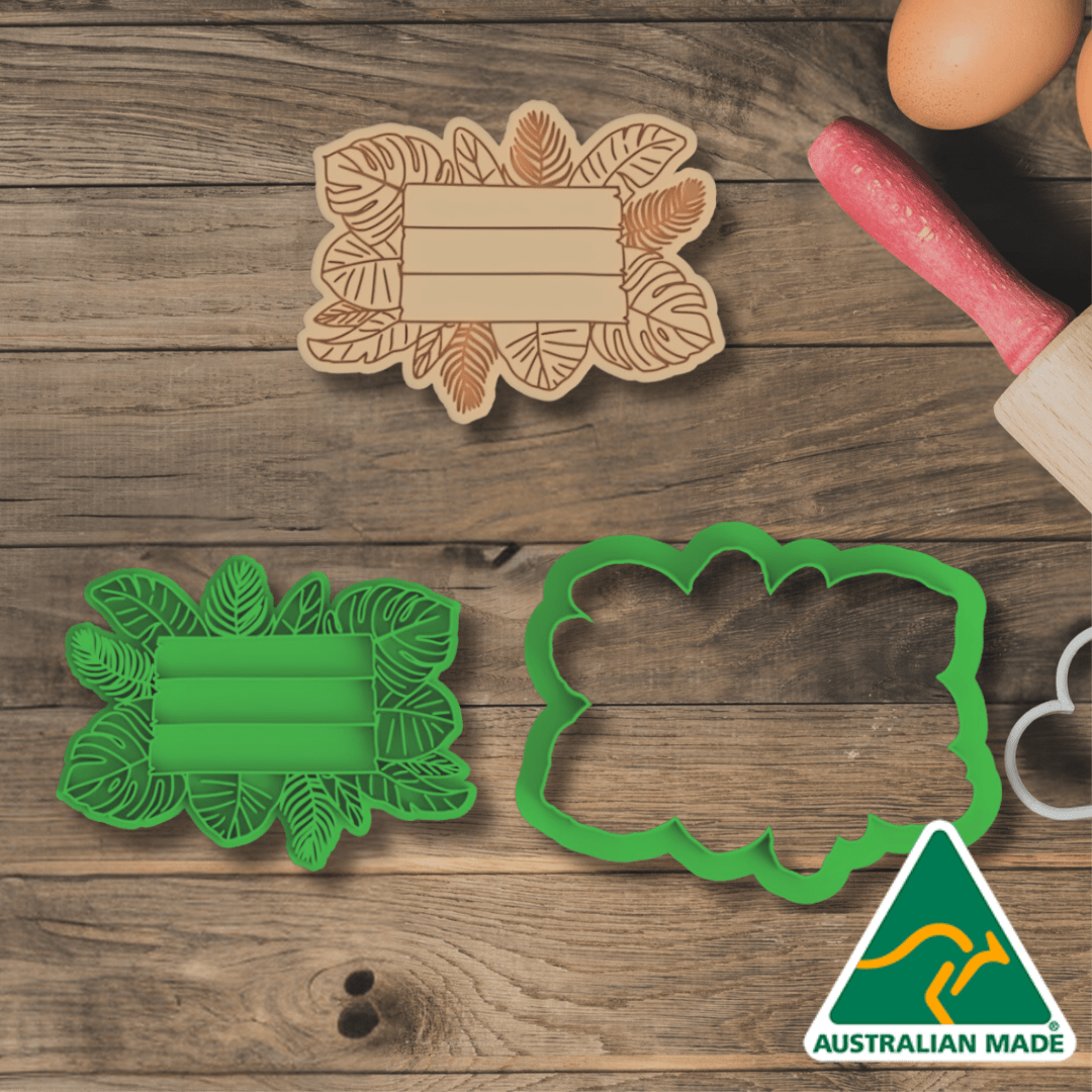 Australian Cookie Cutters Cookie Cutters Jungle Board 1 Cookie Cutter and Embosser Stamp