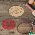 Just Married Cookie Cutter and Embosser Stamp