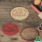 Just Married Cookie Cutter and Embosser Stamp