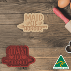 Maid Of Honour Cookie Cutter and Embosser Stamp