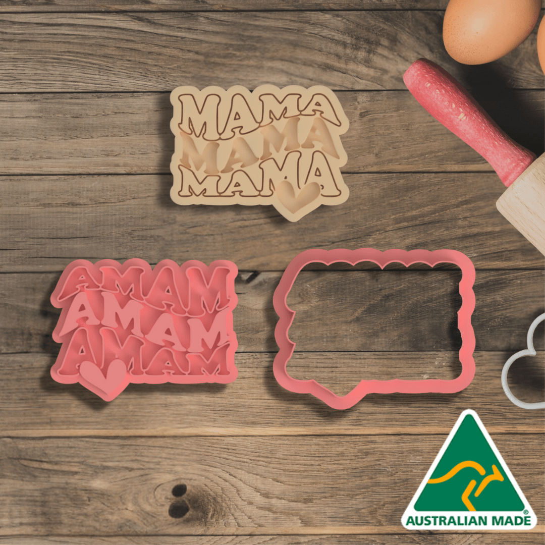 Mama Cookie Cutter and Embosser Stamp