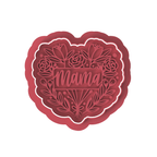 Australian Cookie Cutters Cookie Cutters Mama Flower Heart Cookie Cutter and Embosser Stamp