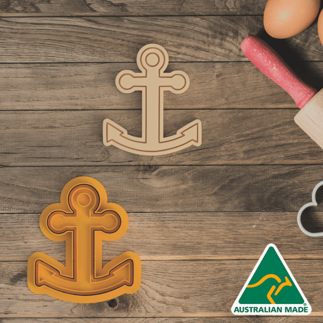 Basic Anchor Cookie Cutter And Embosser Stamp