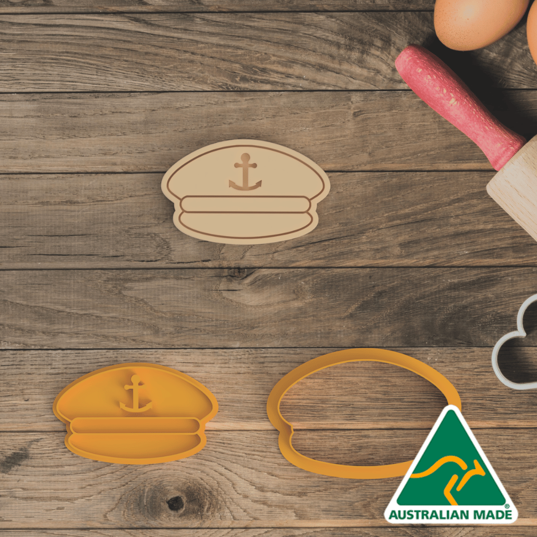 Captain Hat Cookie Cutter and Embosser Stamp