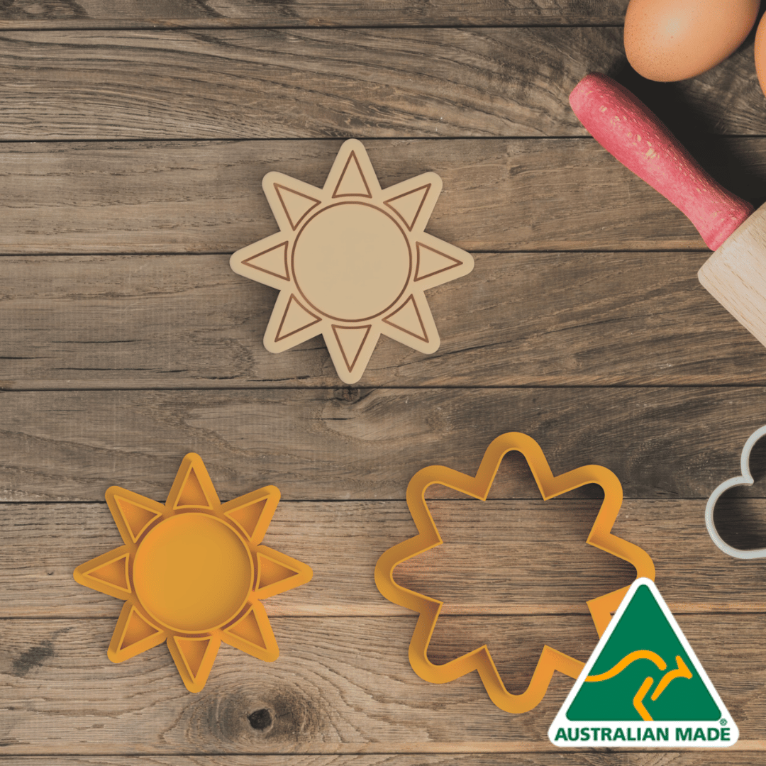 Marine Collection - Sun Cookie Cutter and Embosser Stamp