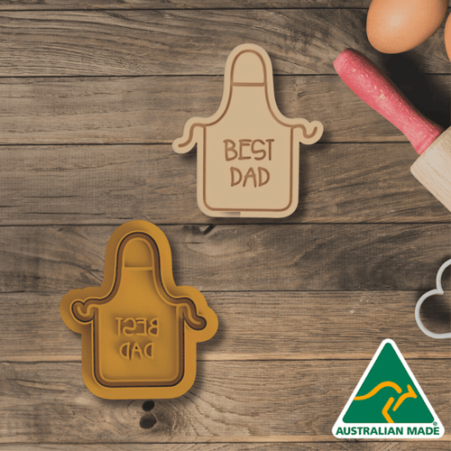 Best Dad Apron Cookie Cutter and Embosser Stamp