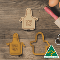 Best Dad Apron Cookie Cutter and Embosser Stamp