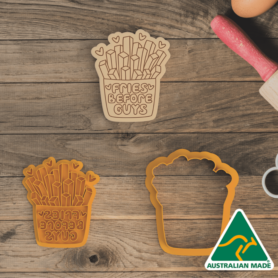 Mega Valentine Set - Fries Before Guys Cookie Cutter/Fondant Embosser Stamp