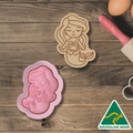 Australian Cookie Cutters Cookie Cutters Mermaid 1 Cookie Cutter and Embosser Stamp