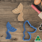 Mermaid Tail Cookie Cutter and Embosser Stamp