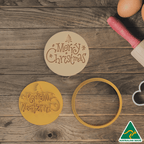 Merry Christmas Stamp Cookie Cutter and Fondant Embosser