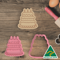 Birthday Cake Cookie Cutter and Embosser Stamp