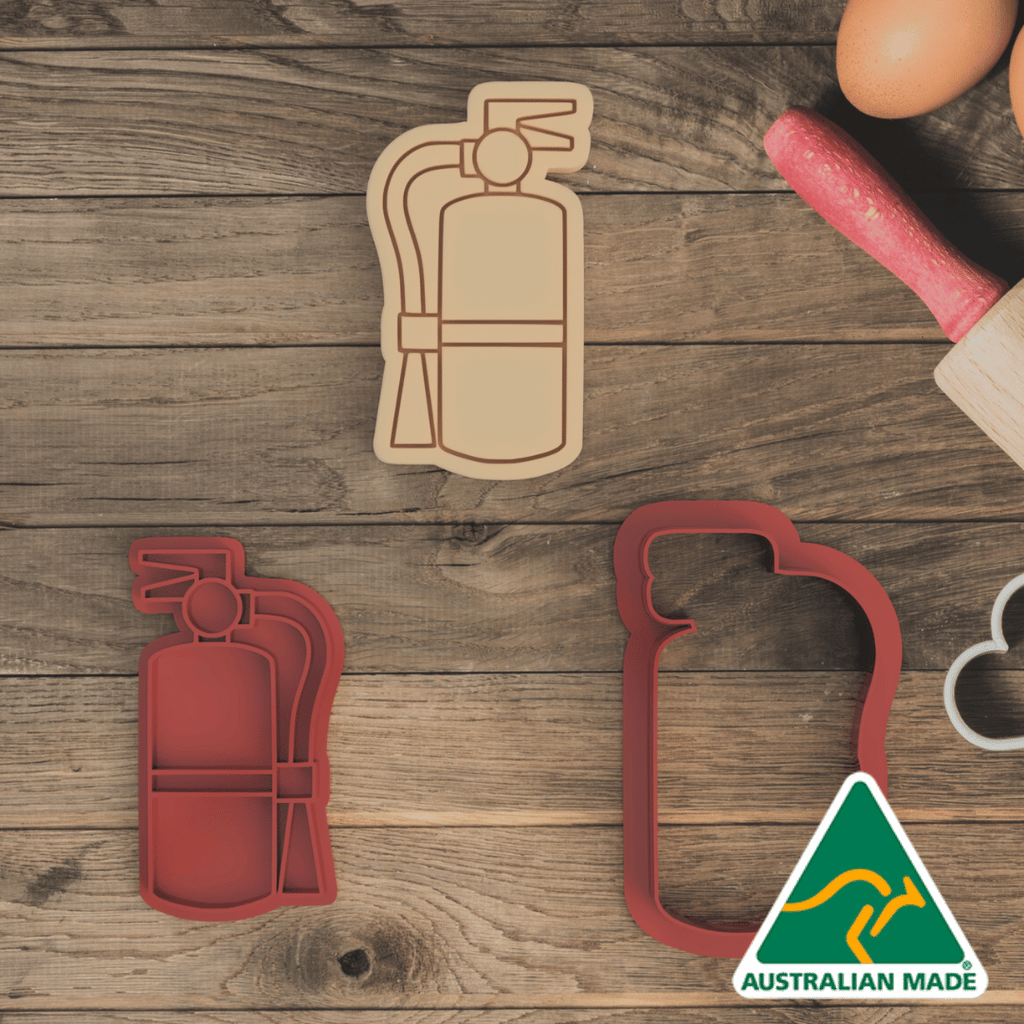 Fire Extinguisher Cookie Cutter and Embosser Stamp