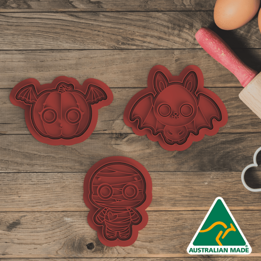 Mini Halloween Set V2 Cookie Cutter and Embosser Stamp