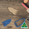 Space Rocket Cookie Cutter and Embosser Stamp