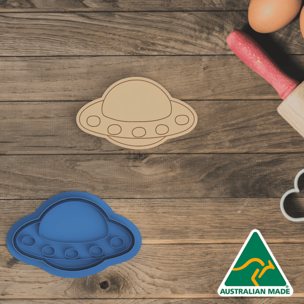 Ufo Cookie Cutter and Embosser Stamp
