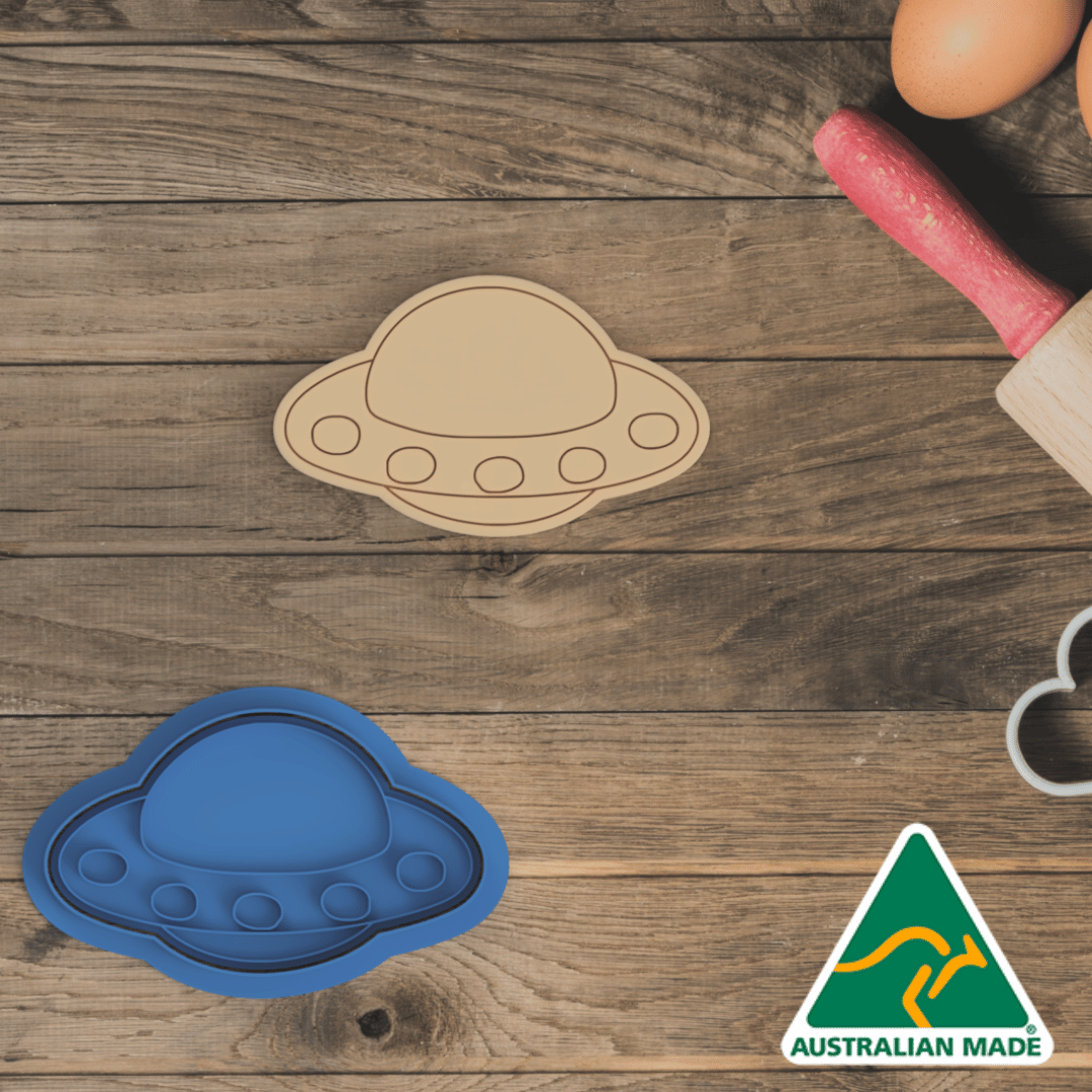 Ufo Cookie Cutter and Embosser Stamp