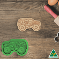 Green Monster Truck Cookie Cutter and Embosser Stamp