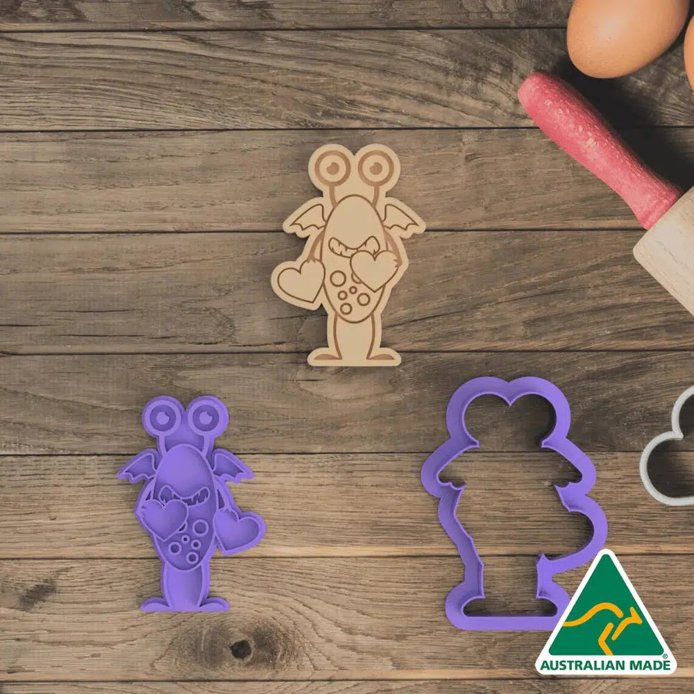 Valentines Monster Cookie Cutter and Embosser Stamp