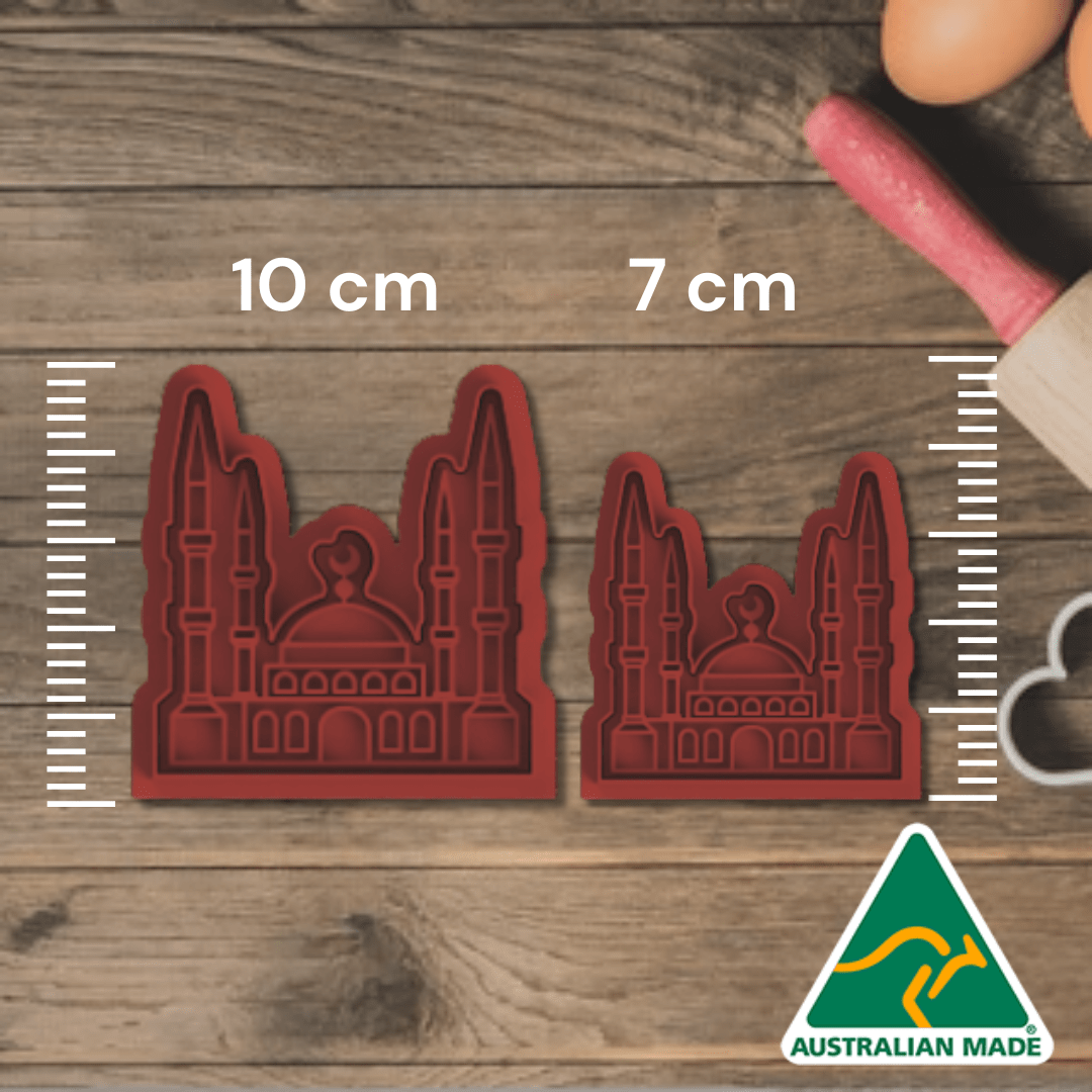 Australian Cookie Cutters Cookie Cutters Mosque Cookie Cutter and Embosser Stamp