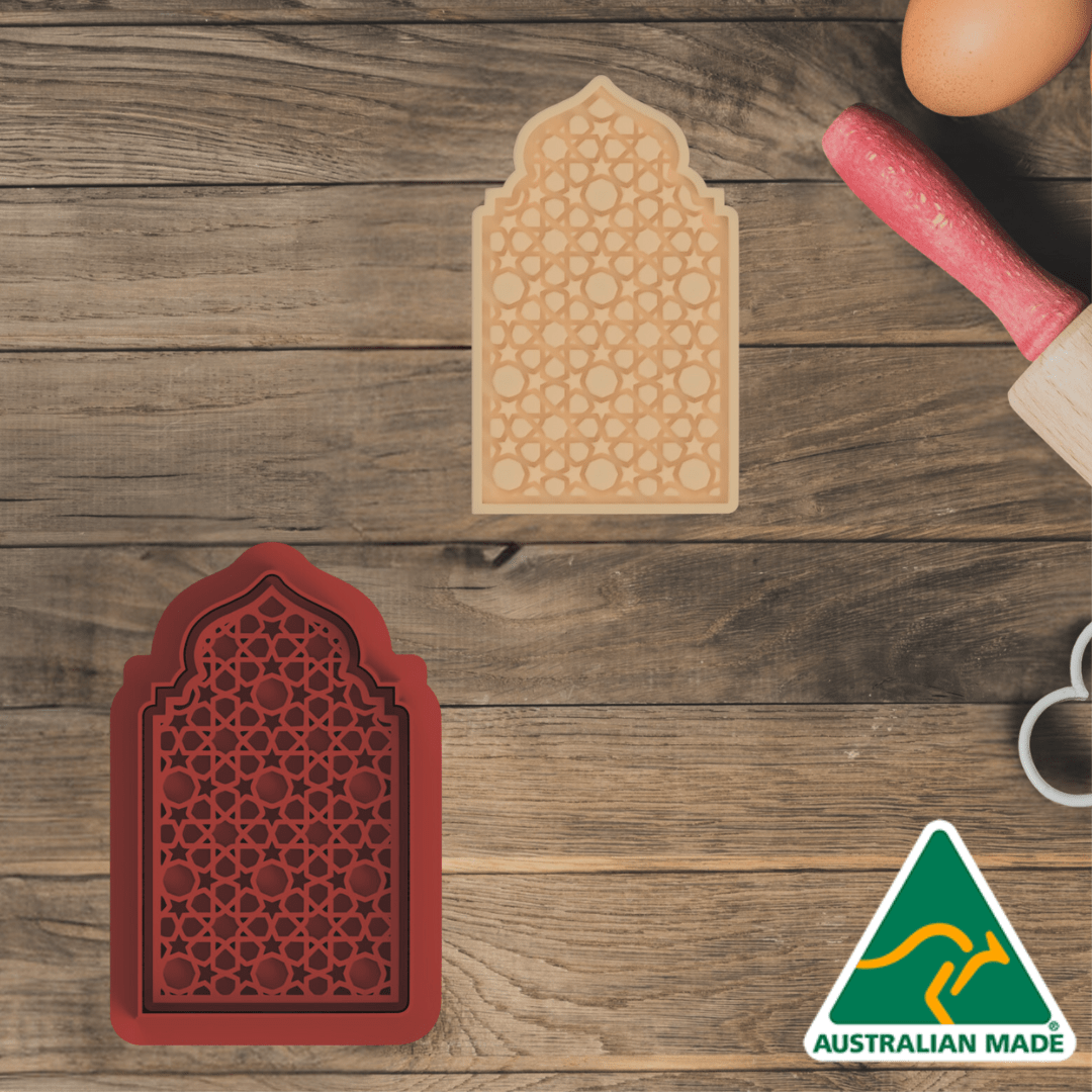 Mosque Silhouette Pattern Cookie Cutter and Embosser Stamp