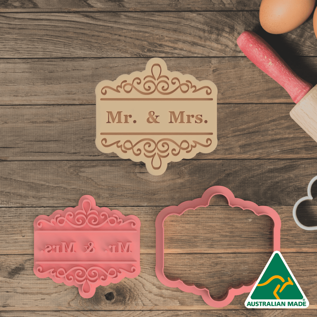 Mr. & Mrs. Cookie Cutter and Embosser Stamp