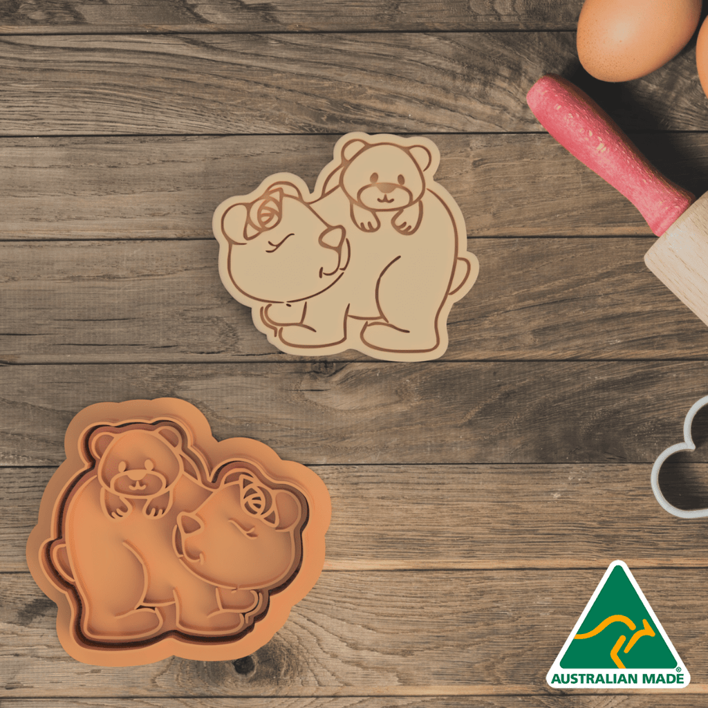 Mumma Bear Cookie Cutter and Embosser Stamp