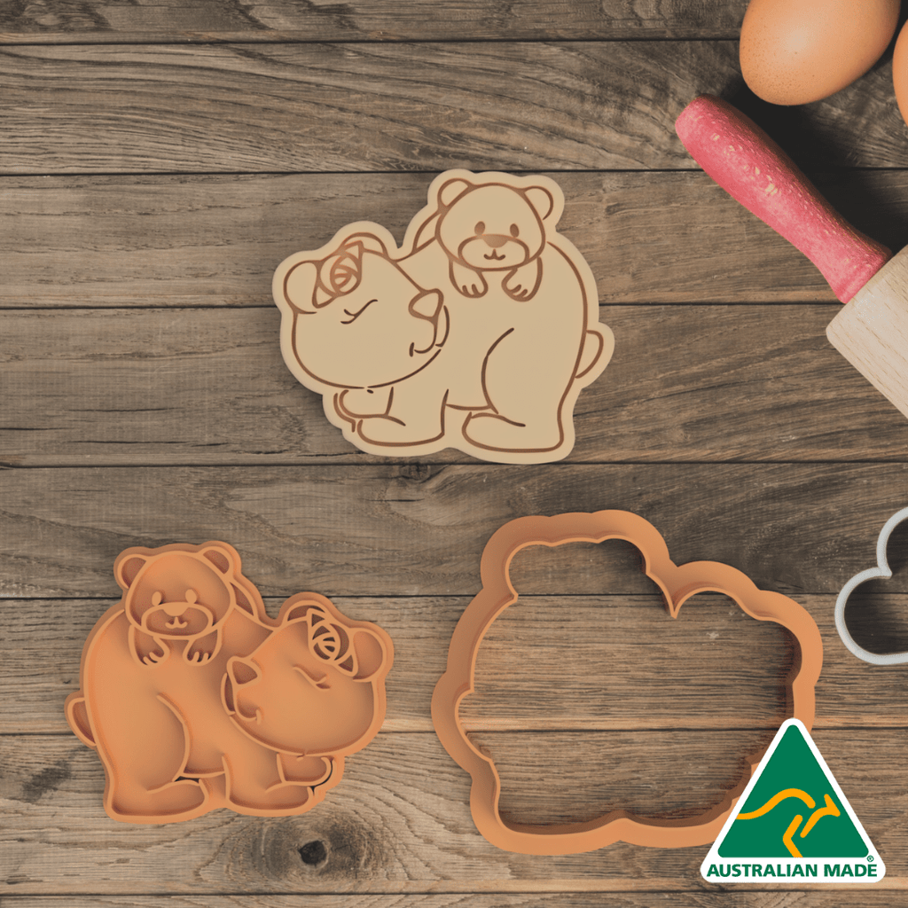 Mumma Bear Cookie Cutter and Embosser Stamp