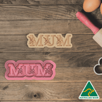 Pink Mum Cookie Cutter and Embosser Stamp