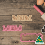 Pink Mum Cookie Cutter and Embosser Stamp