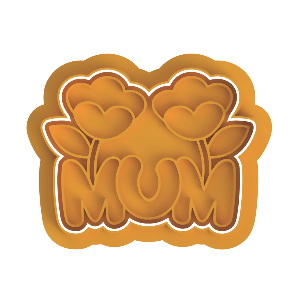 Australian Cookie Cutters Cookie Cutters Mum with Flowers Cookie Cutter and Embosser Stamp