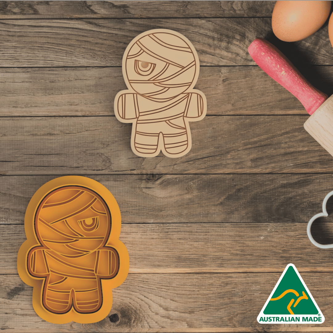 Mummy Cookie Cutter and Embosser Stamp