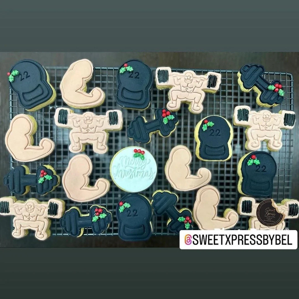 Muscle Cookie Cutter and Embosser Stamp