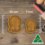 Australian Cookie Cutters Cookie Cutters Number 1 Dad Cookie Cutter and Embosser Stamp