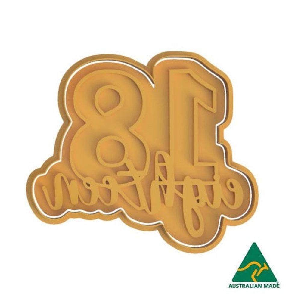 Number 18 Cookie Cutter and Fondant Embosser