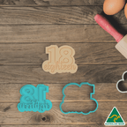 Number 18 Cookie Cutter and Fondant Embosser