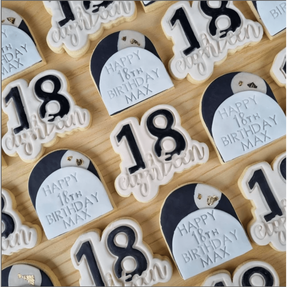 Number 18 Cookie Cutter and Fondant Embosser