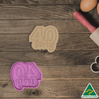 Number 40 Cookie Cutter and Fondant Embosser
