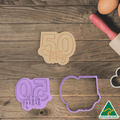 Number 50 Cookie Cutter and Fondant Embosser
