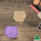 Number 50 Cookie Cutter and Fondant Embosser