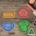 Nurse Set of 4 Cookie Cutter and Embosser Stamp
