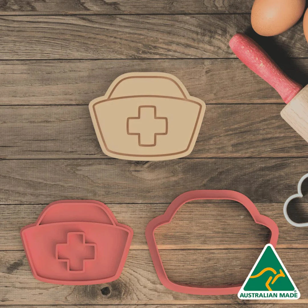 Nurse Set of 4 Cookie Cutter and Embosser Stamp