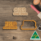 Once Cool Dude Cookie Cutter and Embosser Stamp