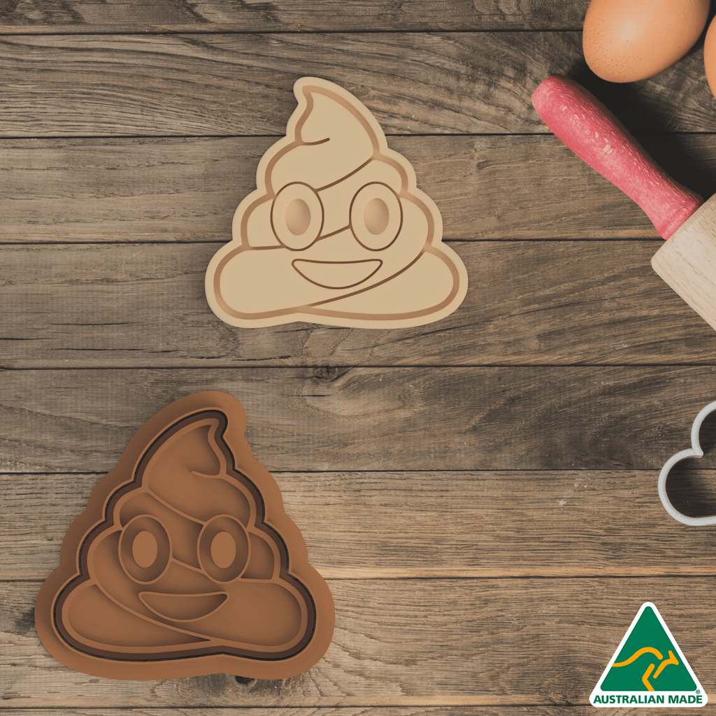 Poop Emoji Cookie Cutter and Embosser Stamp