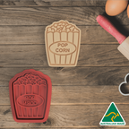 Movie Popcorn Cookie Cutter and Embosser Stamp