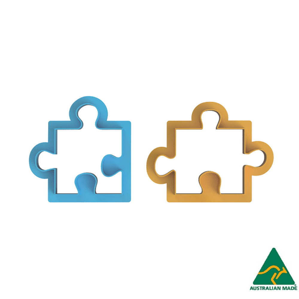 Puzzle Pieces Set Cookie Cutter and Embosser Stamp