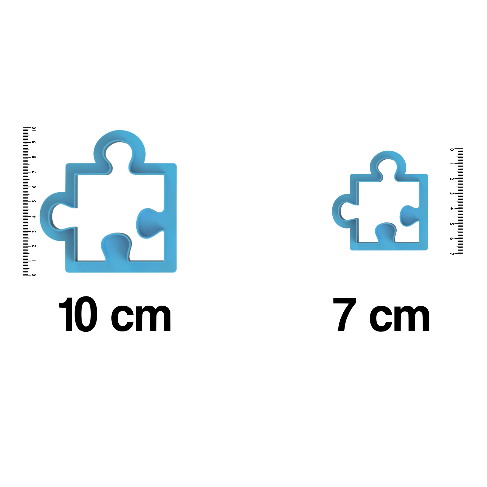 Puzzle Pieces Set Cookie Cutter and Embosser Stamp